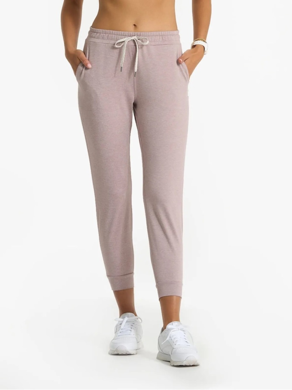 Women's Vuori Dusty Mauve Jogger Pants with Drawstring Waist